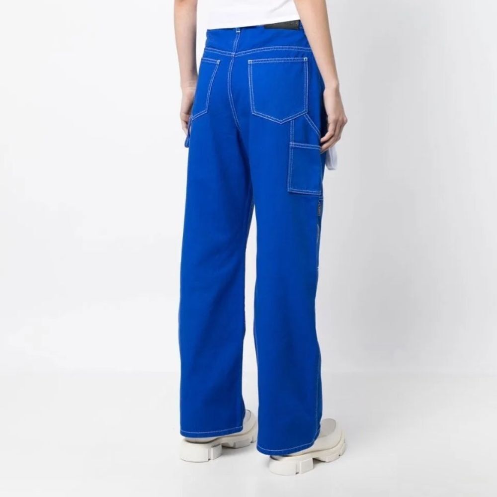 American Threads Blue Cargo Pants in Size Small